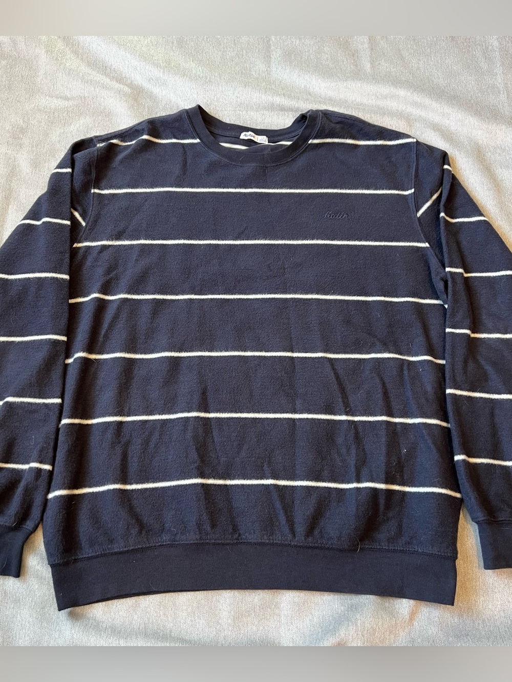 Katin Blue and White Striped Crewneck/Sweater | 100% Cotton